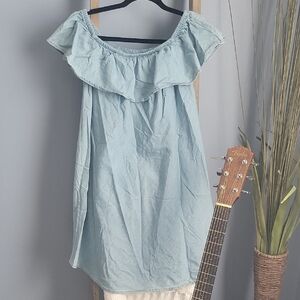 Express Ruffle Off-Shoulder Dress